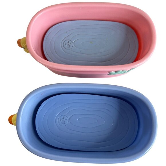 2 Littlest Pet Shop Bathtub Pink Blue Yellow Ducky Duck Replacement Moving LPS - Picture 10 of 11